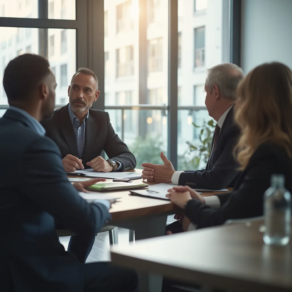 Seminario sul management con partecipanti attenti